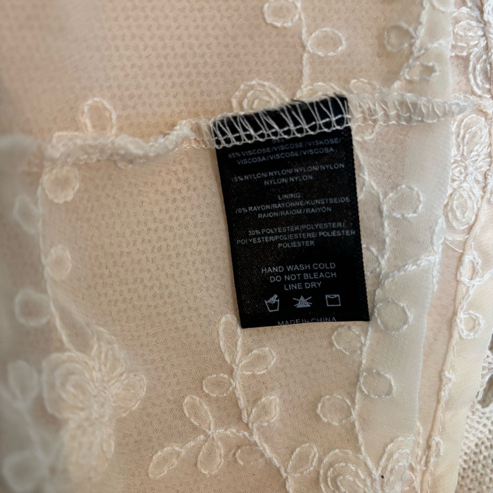 Sunday in Brooklyn anthropologie Fiona layered lace sweater top cream small EUC - Picture 8 of 8